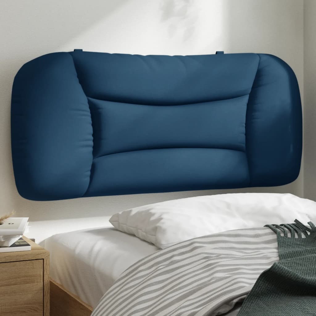 vidaXL Pernă pentru tăblie de pat, albastru, 90 cm, material textil