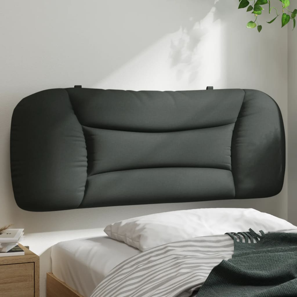 vidaXL Pernă pentru tăblie de pat, gri închis, 100 cm, material textil