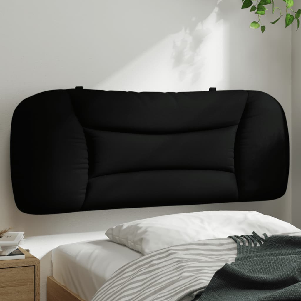vidaXL Pernă pentru tăblie de pat, Hvar, negru, 100 cm, material textil