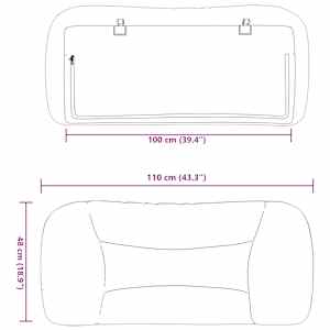 Polštář na čelo postele Hvar taupe 100 cm textil - obrázek 10