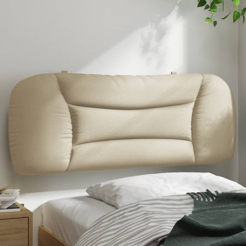 vidaXL Pernă pentru tăblie de pat, crem, 100 cm, material textil