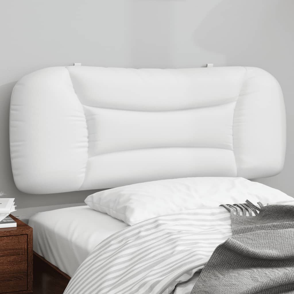 vidaXL Pernă pentru tăblie pat, alb, 100 cm, piele artificială