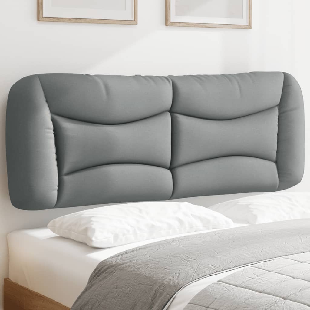 vidaXL Pernă tăblie de pat, gri deschis, 120 cm, material textil