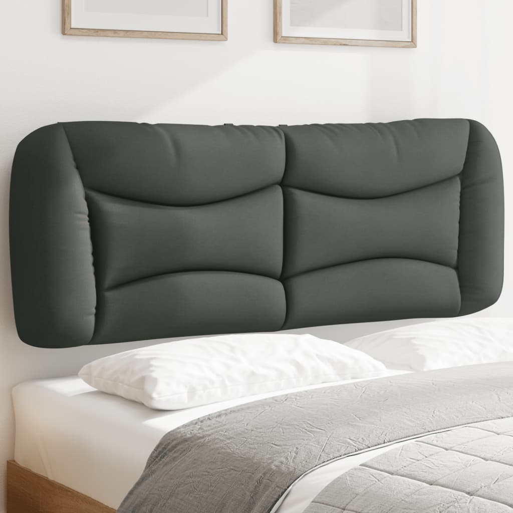 vidaXL Pernă pentru tăblie de pat, gri închis, 120 cm, material textil
