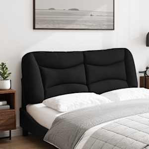 Polštář na čelo postele Hvar černý 120 cm textil - obrázek 3