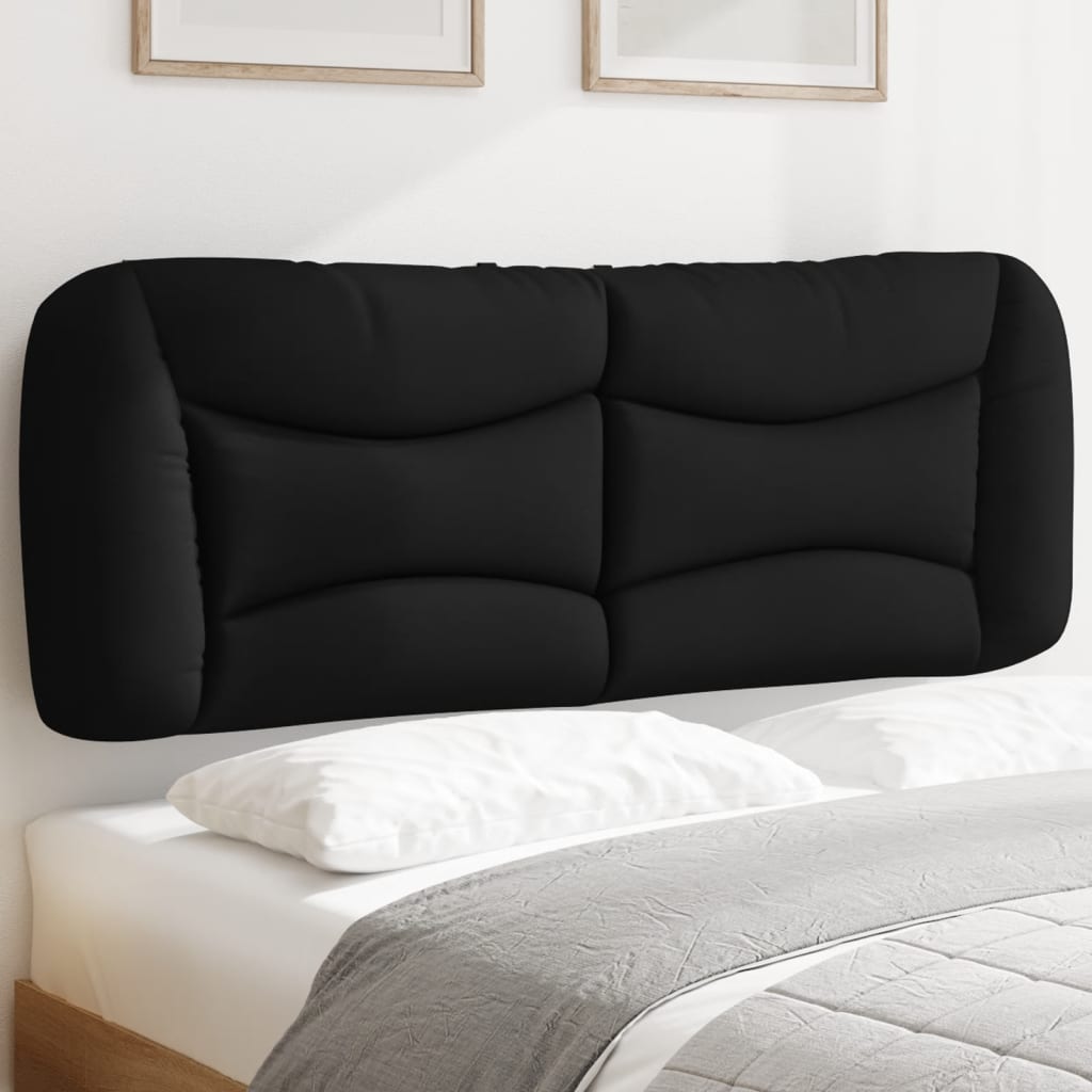 vidaXL Pernă pentru tăblie de pat, negru, 120 cm, material textil
