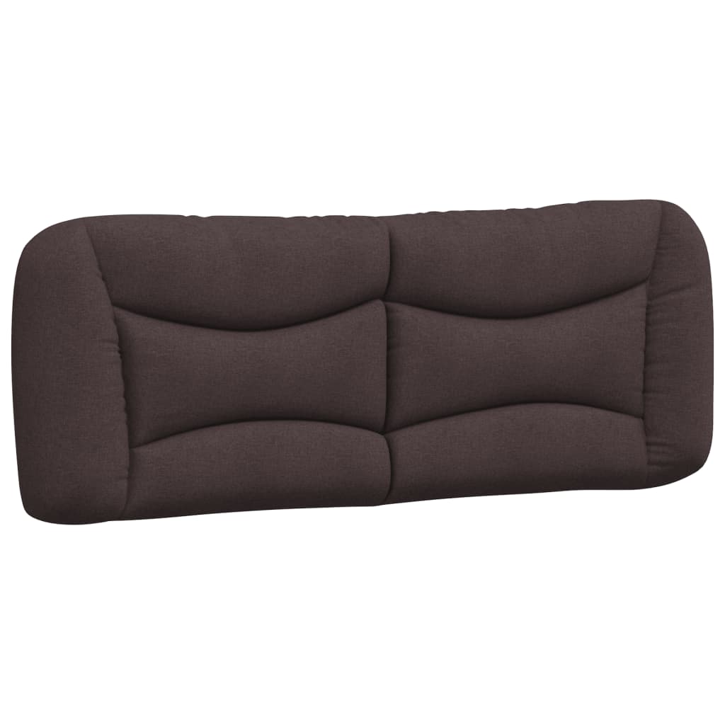vidaXL Polštář na čelo postele Hvar tmavě hnědý 120 cm textil