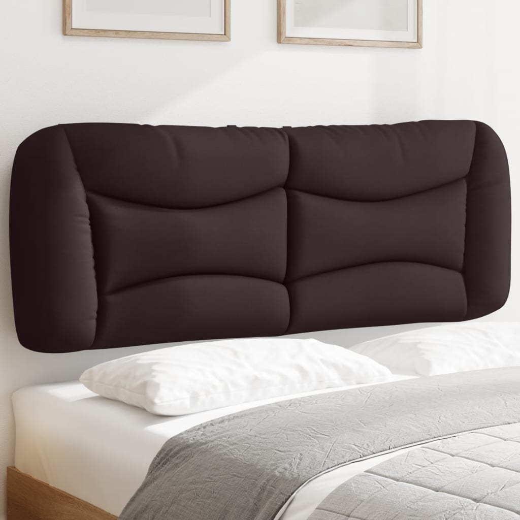 vidaXL Pernă pentru tăblie de pat maro închis, 120 cm, material textil