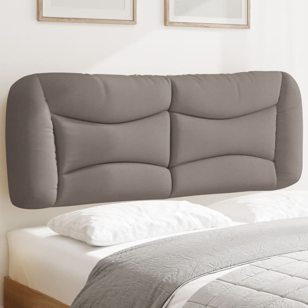 vidaXL Pernă pentru tăblie de pat, gri taupe, 120 cm, material textil