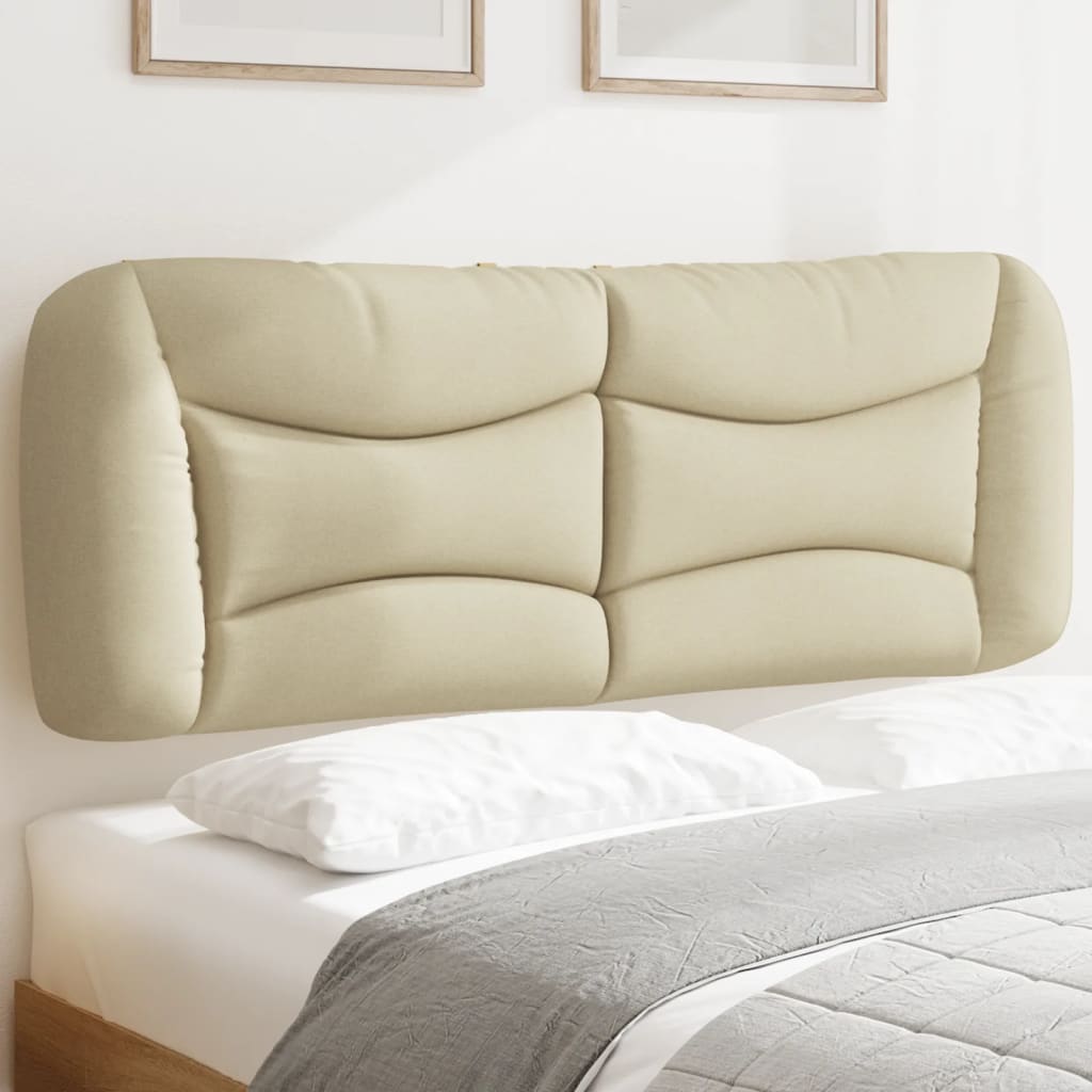 vidaXL Pernă pentru tăblie de pat, crem, 120 cm, material textil