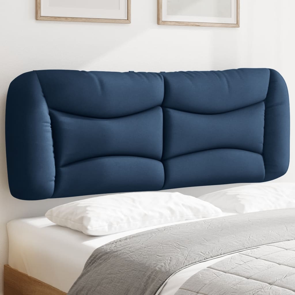 vidaXL Pernă pentru tăblie de pat, albastru, 120 cm, material textil