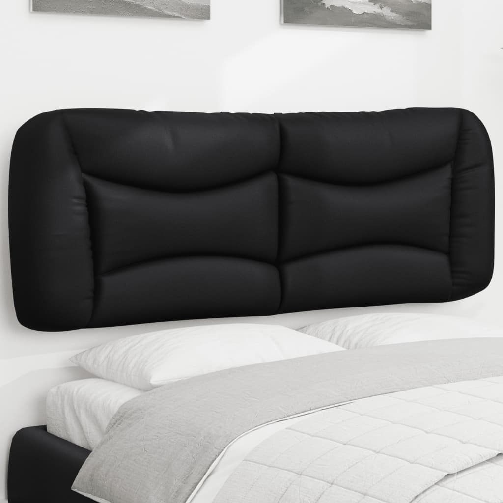 vidaXL Kopfteil-Kissen "Hvar" Schwarz 120 cm Kunstleder