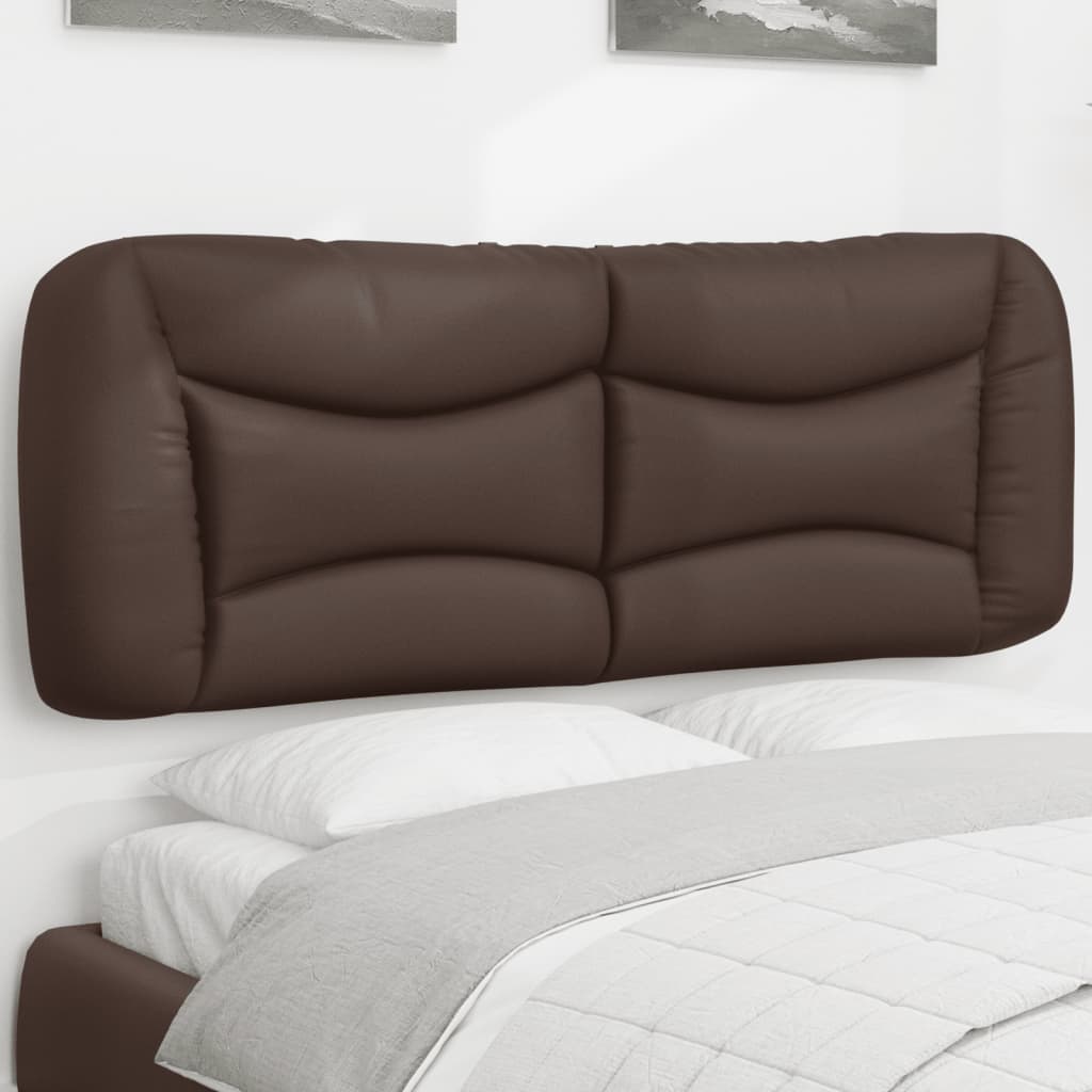 vidaXL Pernă pentru tăblie pat, maro, 120 cm, piele artificială