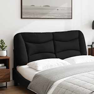 Polštář na čelo postele Hvar černý 140 cm textil - obrázek 3