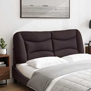 Polštář na čelo postele Hvar tmavě hnědý 140 cm textil - obrázek 3