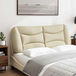 Polštář na čelo postele Hvar krémový 140 cm textil - obrázek 3