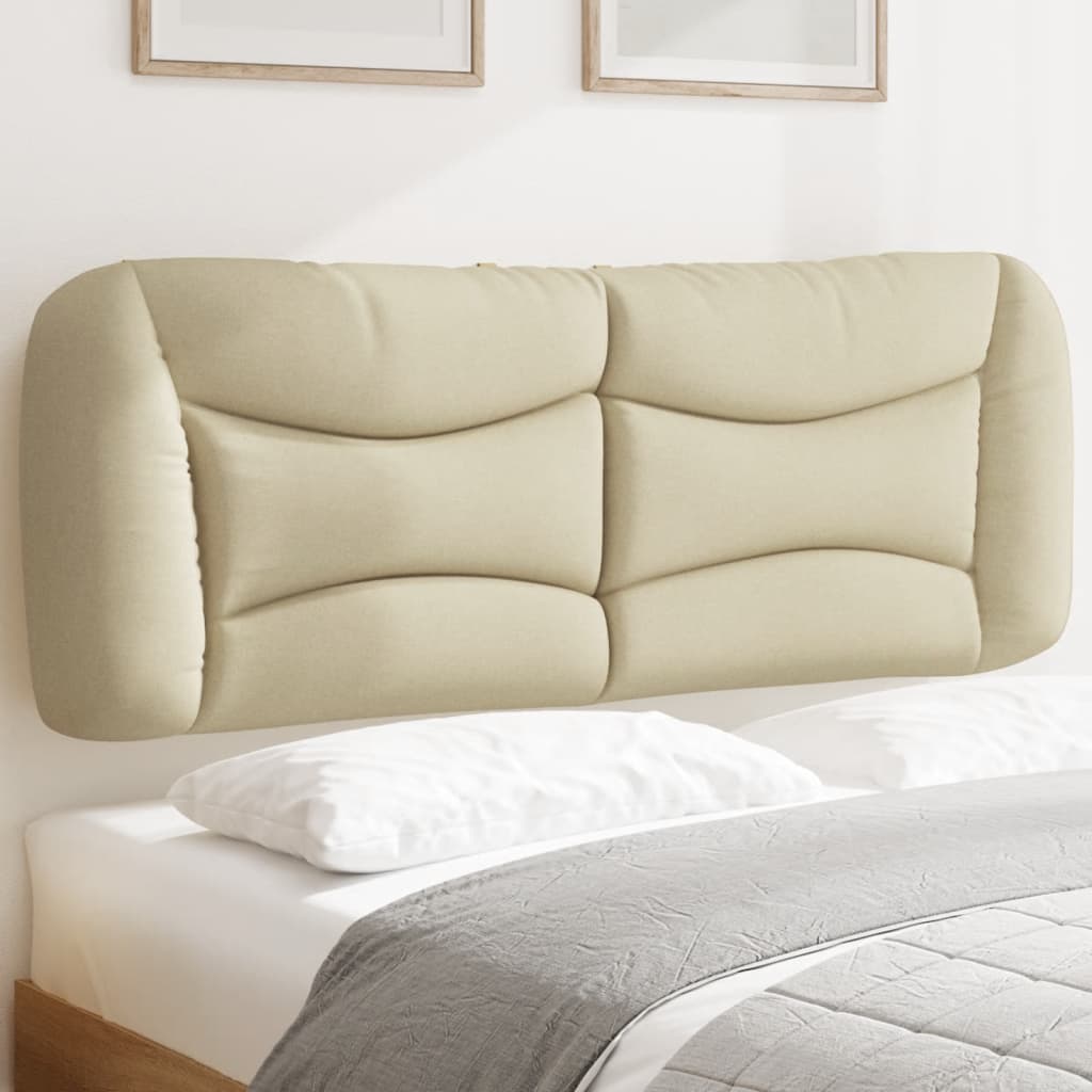 vidaXL Pernă pentru tăblie de pat, crem, 140 cm, material textil