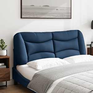 Polštář na čelo postele Hvar modrý 140 cm textil - obrázek 3