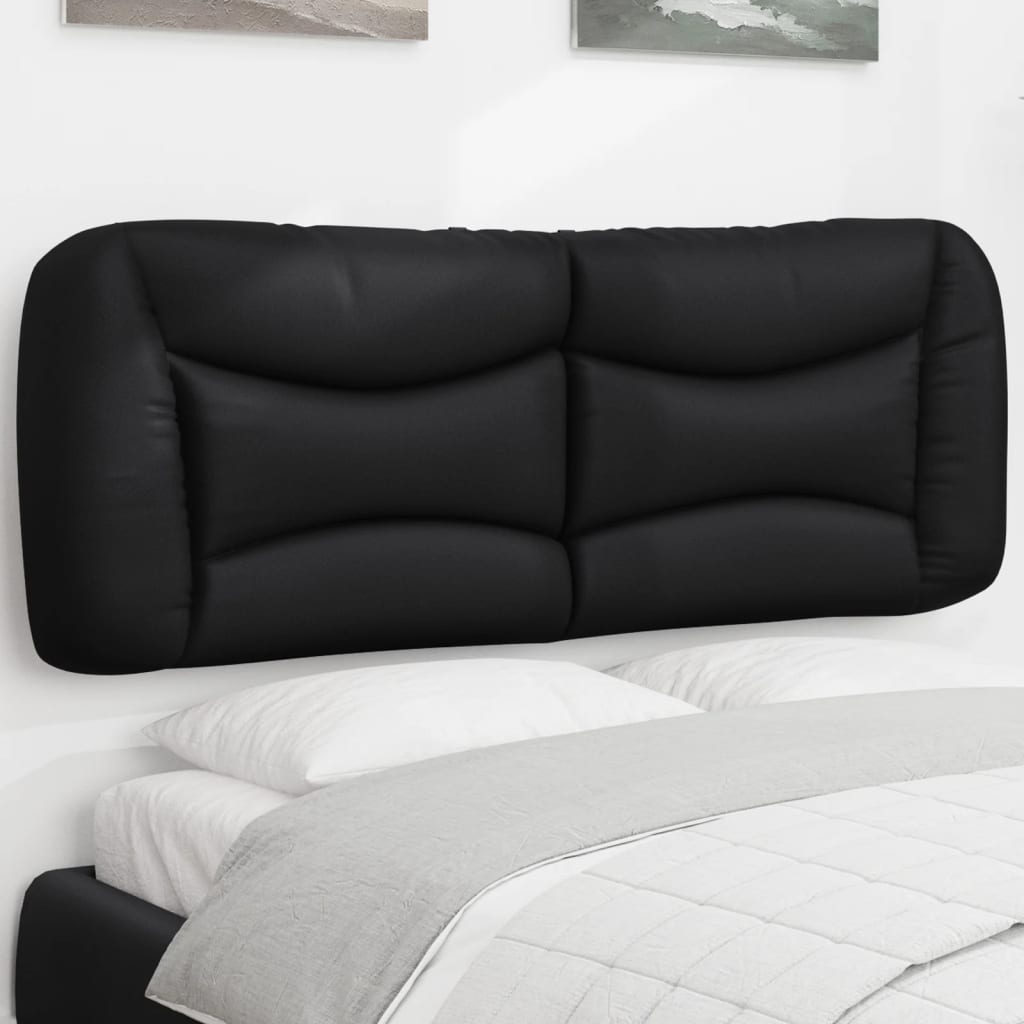 vidaXL Pernă pentru tăblie pat, negru, 140 cm, piele artificială