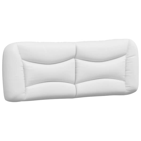 vidaXL voodipeatsi padi Hvar, valge, 140 cm, kunstnahk
