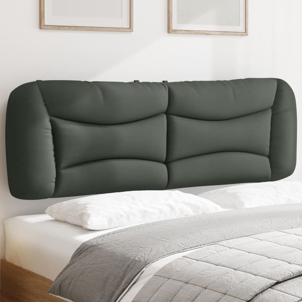 vidaXL Pernă pentru tăblie de pat, gri închis, 140 cm, material textil