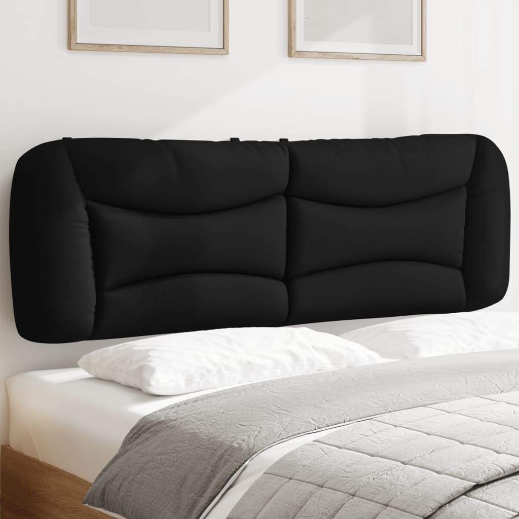 vidaXL Pernă pentru tăblie de pat, negru, 160 cm, material textil