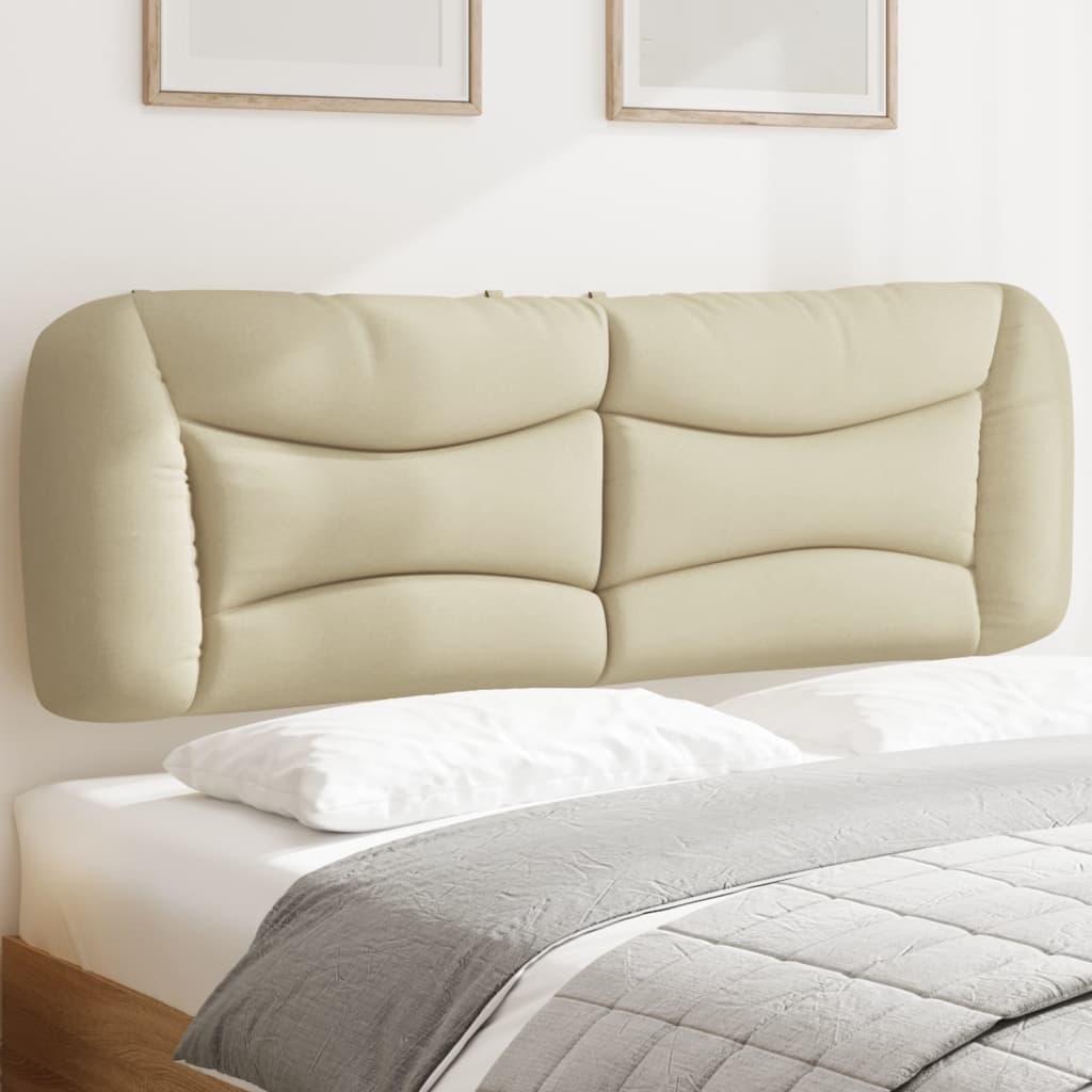 vidaXL Pernă pentru tăblie de pat, crem, 160 cm, material textil
