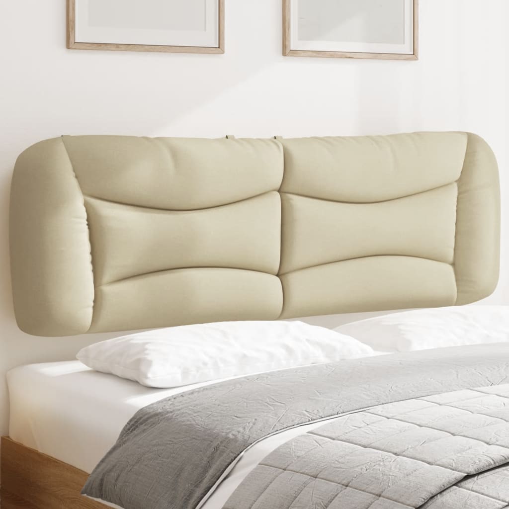 vidaXL Pernă pentru tăblie de pat, crem, 160 cm, material textil