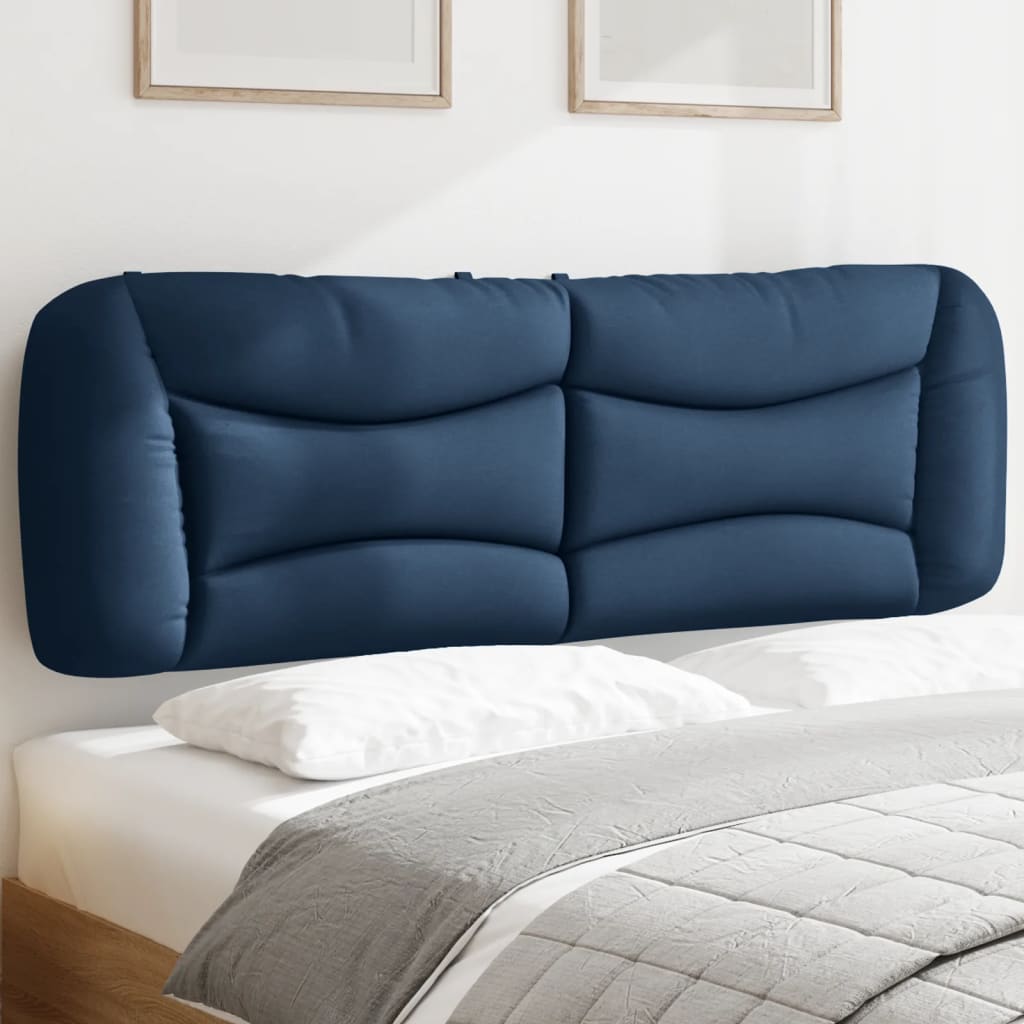 vidaXL Pernă pentru tăblie de pat, albastru, 160 cm, material textil