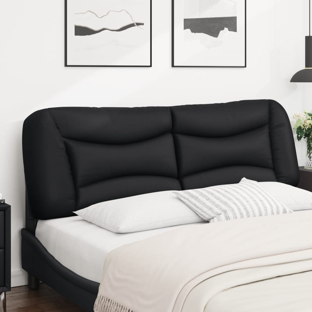 vidaXL Hoofdbordkussen 160 cm kunstleer zwart afbeelding