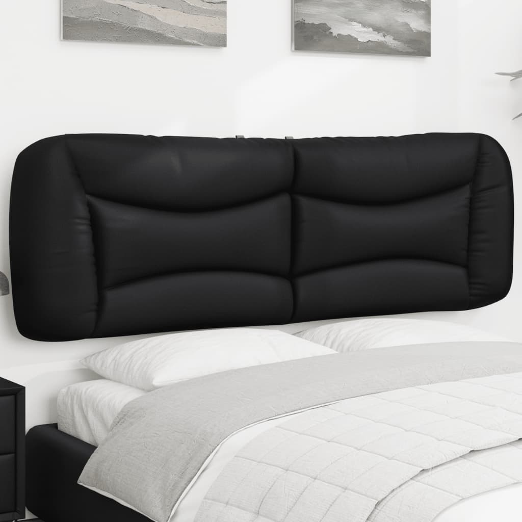 vidaXL Pernă pentru tăblie pat, negru, 160 cm, piele artificială