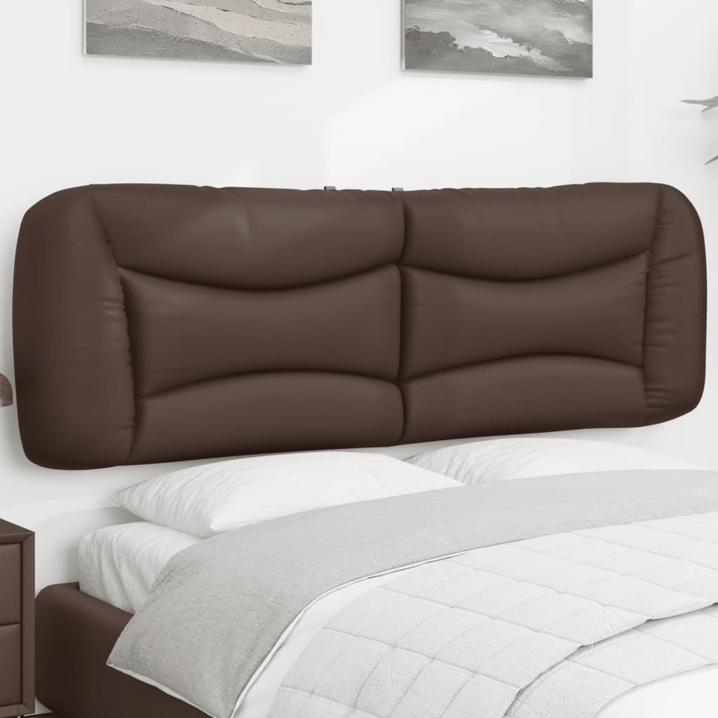 vidaXL Pernă pentru tăblie pat, maro, 160 cm, piele artificială