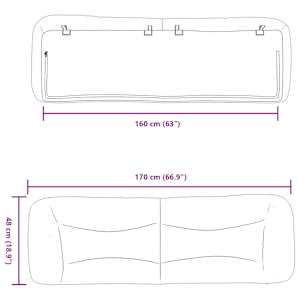 Polštář na čelo postele Hvar cappuccino 160 cm umělá kůže - obrázek 10