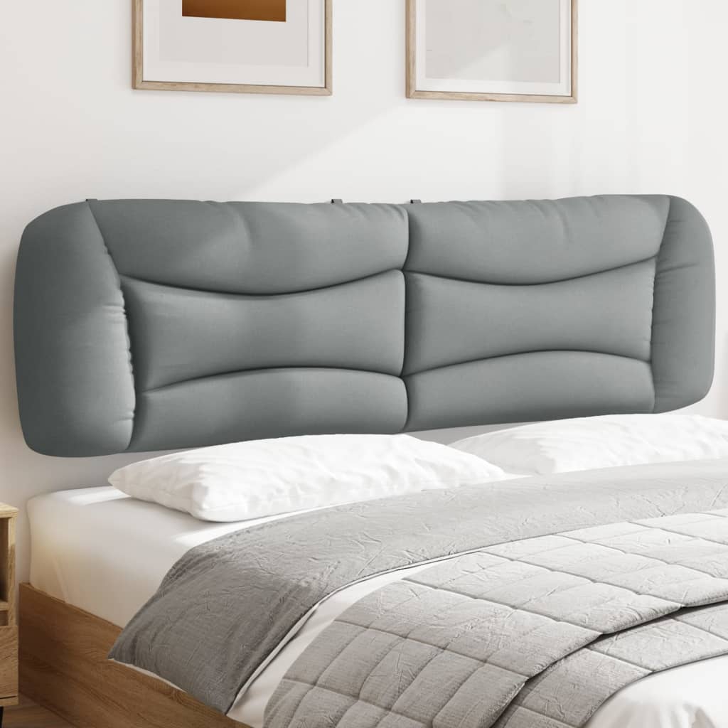 vidaXL Pernă tăblie de pat, gri deschis, 180 cm, material textil