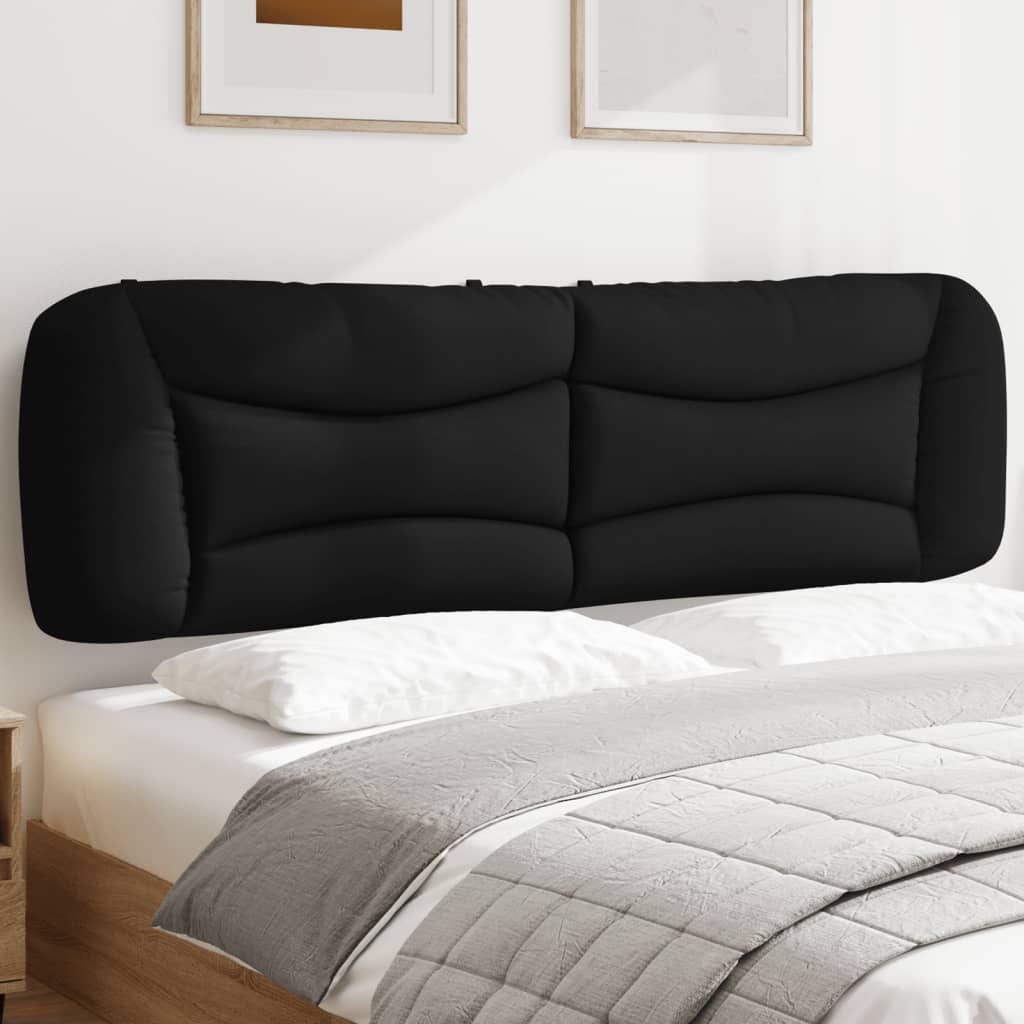vidaXL Pernă pentru tăblie de pat, negru, 180 cm, material textil