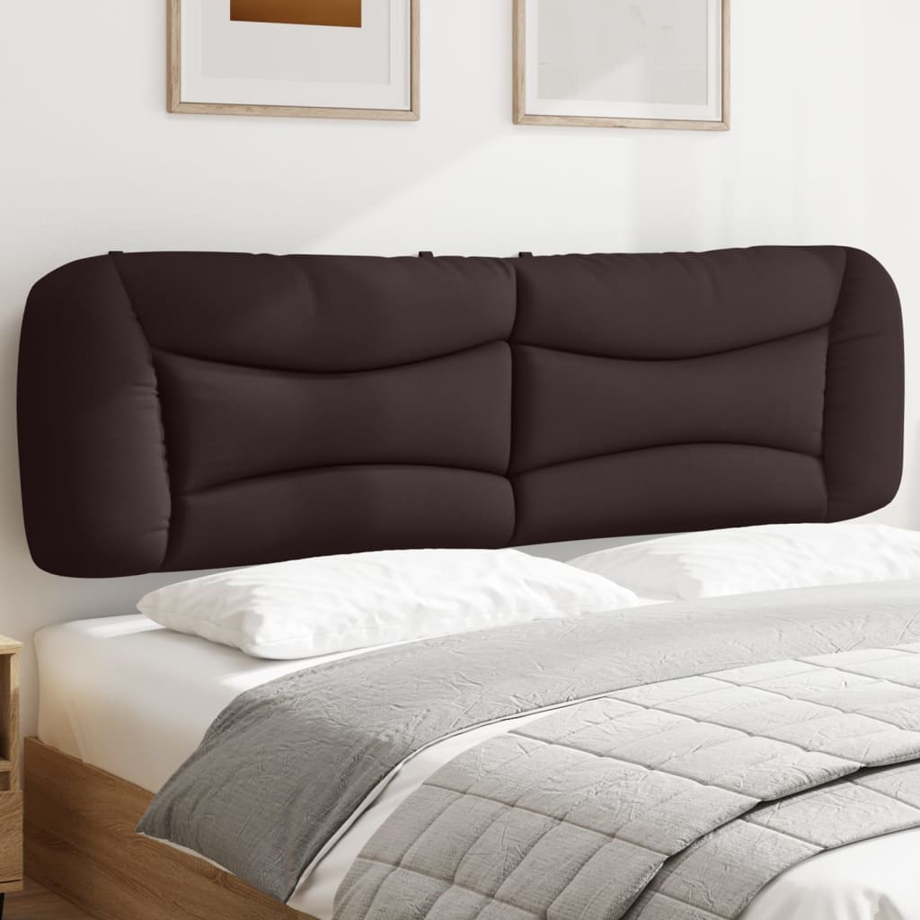 vidaXL Pernă pentru tăblie de pat maro închis, 180 cm, material textil