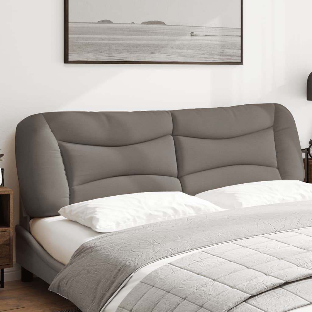 vidaXL Hoofdbordkussen 180 cm stof taupe afbeelding
