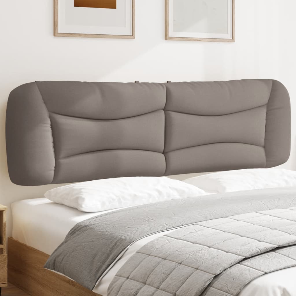vidaXL Pernă pentru tăblie de pat, gri taupe, 180 cm, material textil