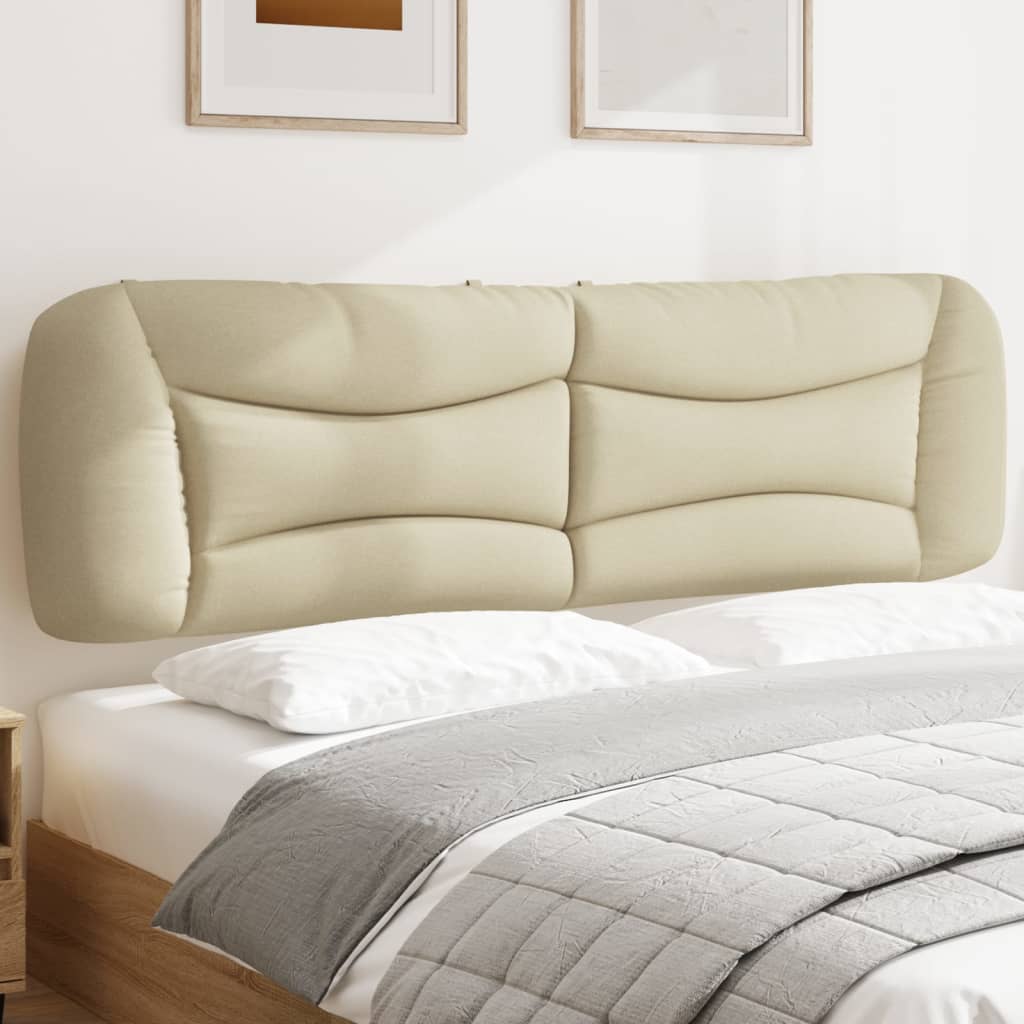 vidaXL Pernă pentru tăblie de pat, crem, 180 cm, material textil