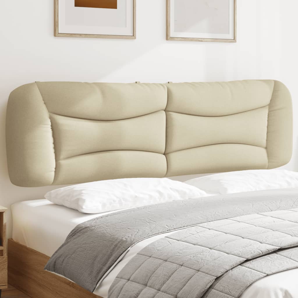 vidaXL Kopfteil-Kissen "Hvar" Creme 180 cm Stoff