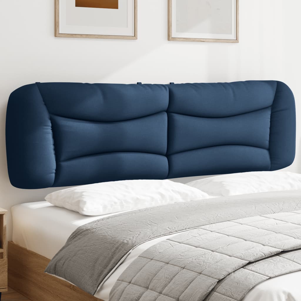vidaXL Pernă pentru tăblie de pat, albastru, 180 cm, material textil