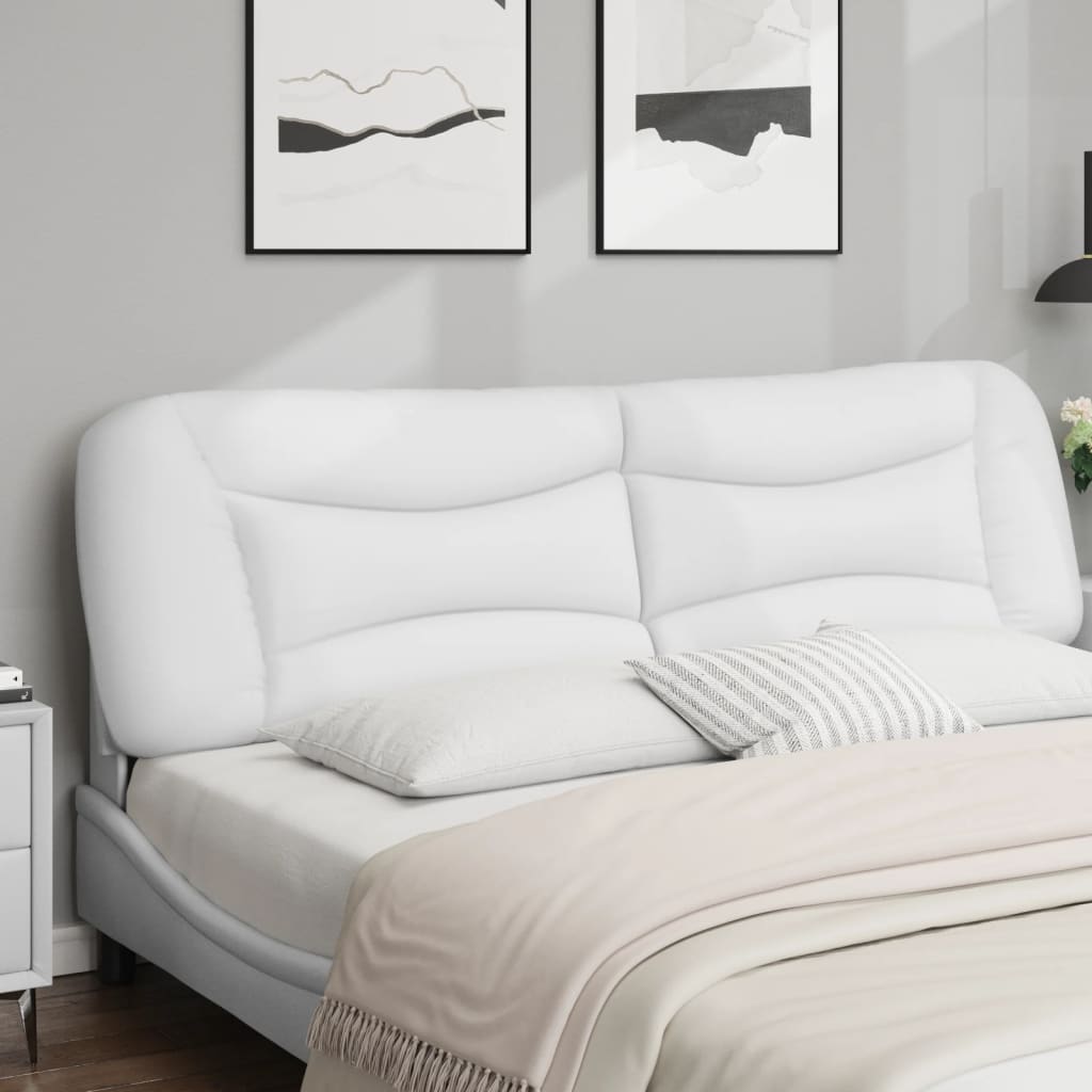 vidaXL Hoofdbordkussen 180 cm kunstleer wit afbeelding