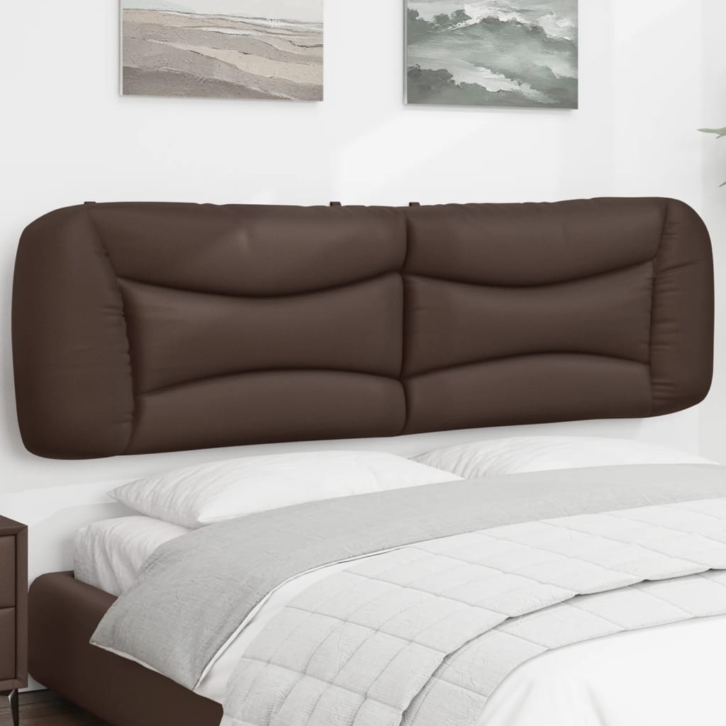 vidaXL Pernă pentru tăblie pat, maro, 180 cm, piele artificială