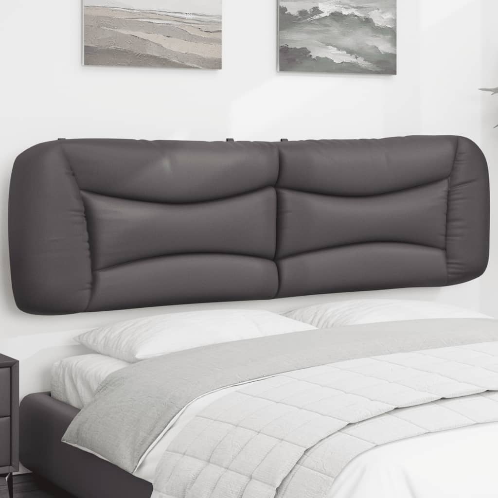 vidaXL Pernă pentru tăblie pat, gri, 180 cm, piele artificială