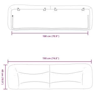 Polštář na čelo postele Hvar cappuccino 180 cm umělá kůže - obrázek 10