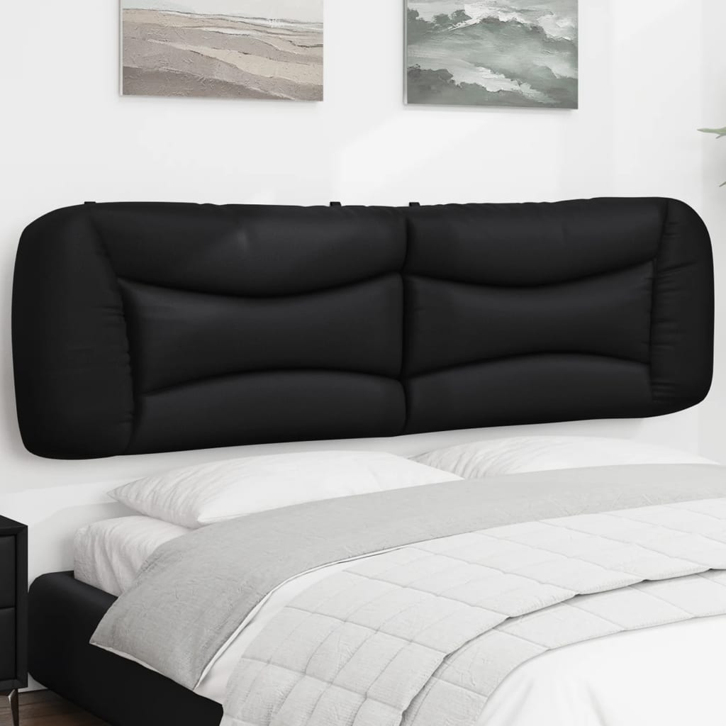 vidaXL Pernă pentru tăblie pat, negru, 183 cm, piele artificială