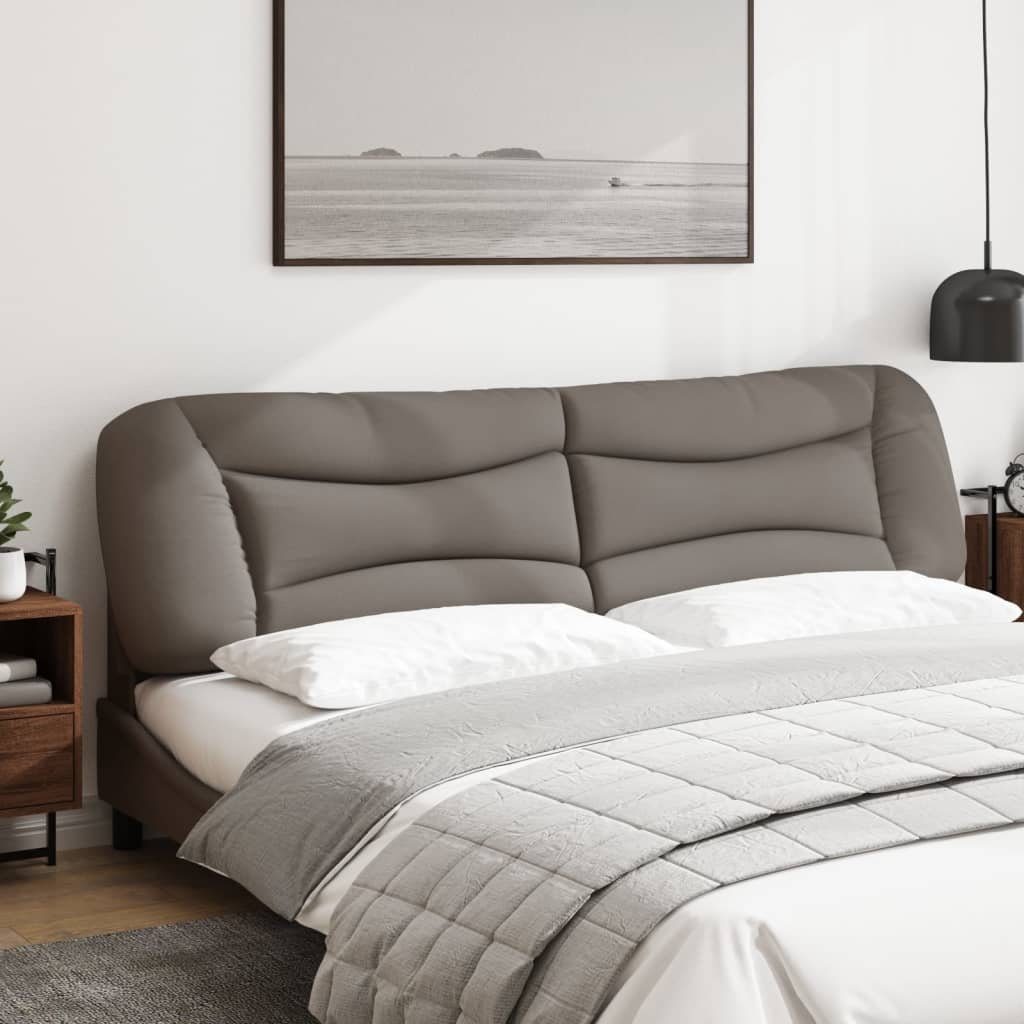 vidaXL Hoofdbordkussen 200 cm stof taupe afbeelding