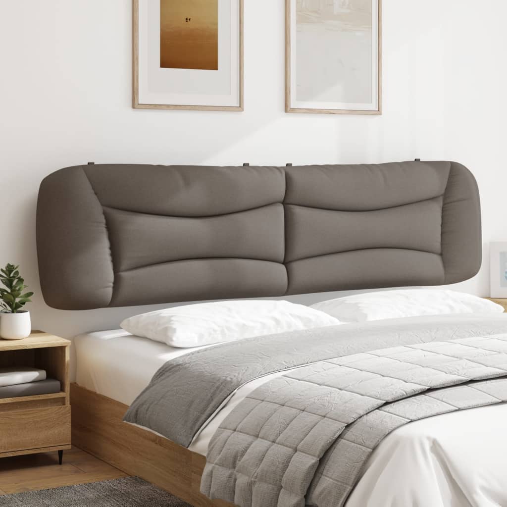vidaXL Pernă pentru tăblie de pat, gri taupe, 200 cm, material textil