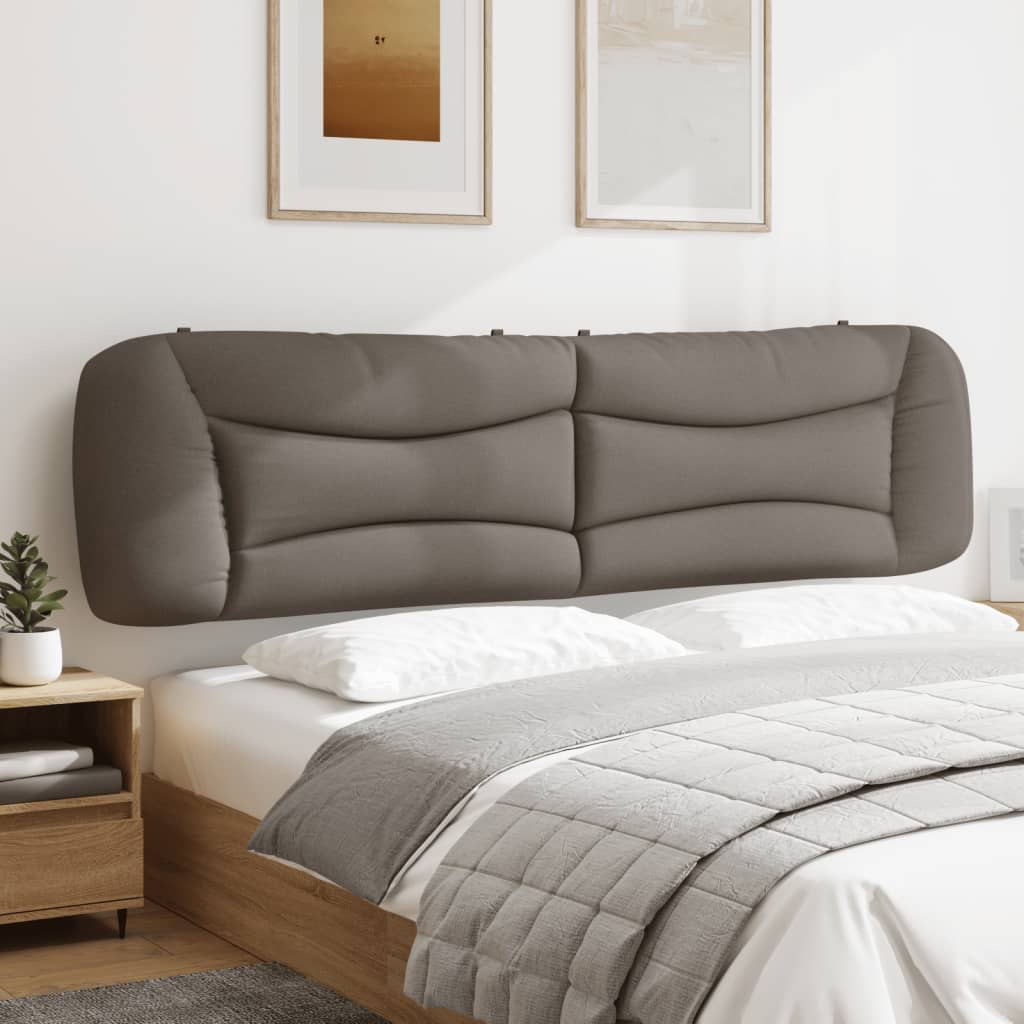 vidaXL Kopfteil-Kissen "Hvar" Taupe 200 cm Stoff
