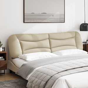 Polštář na čelo postele Hvar krémový 200 cm textil - obrázek 3